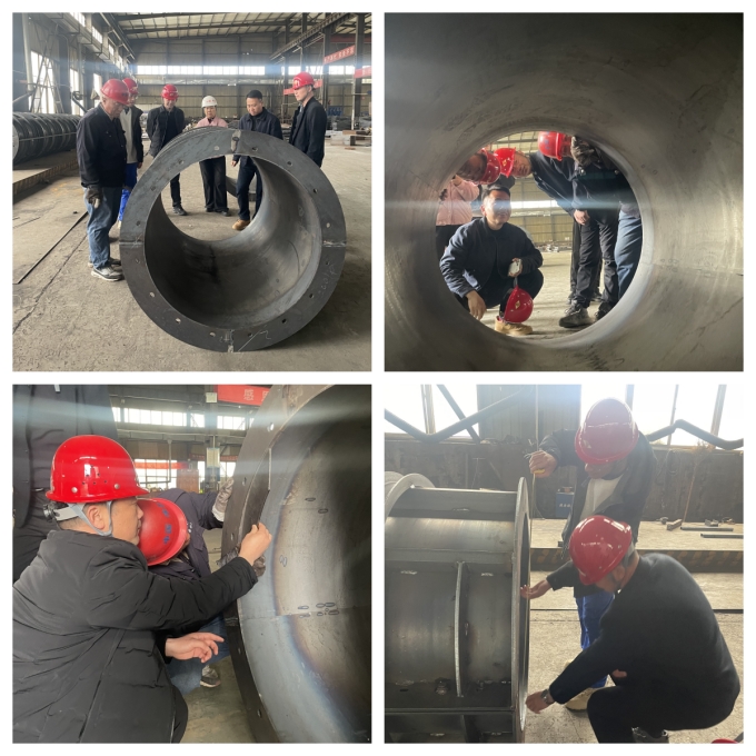 圓柱模板客戶現(xiàn)場驗收，為偉志精度點贊